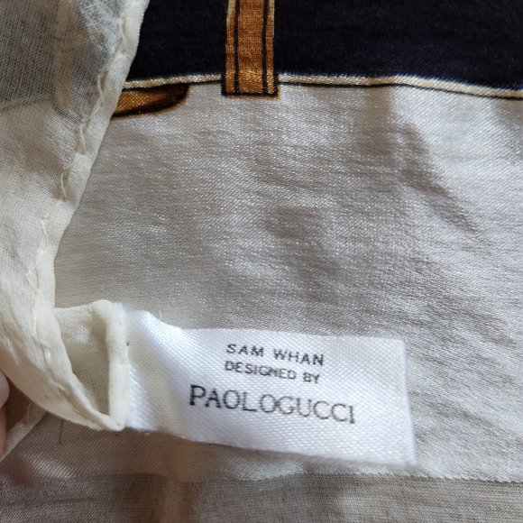 Sam Whan Designed by PAOLA GUCCI ~ 100% Silk Scarf ~ Square 34x34 ~ GORGEOUS - Picture 3 of 3